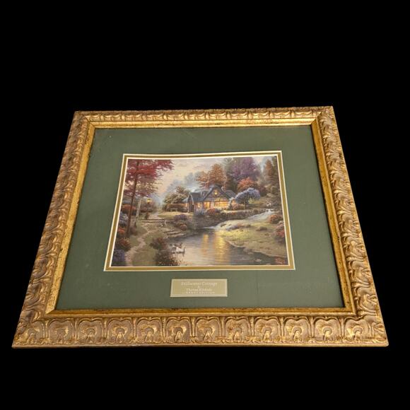 Thomas Kinkade Stillwater Cottage Library Edition 18x16 Framed Print - Picture 1 of 12